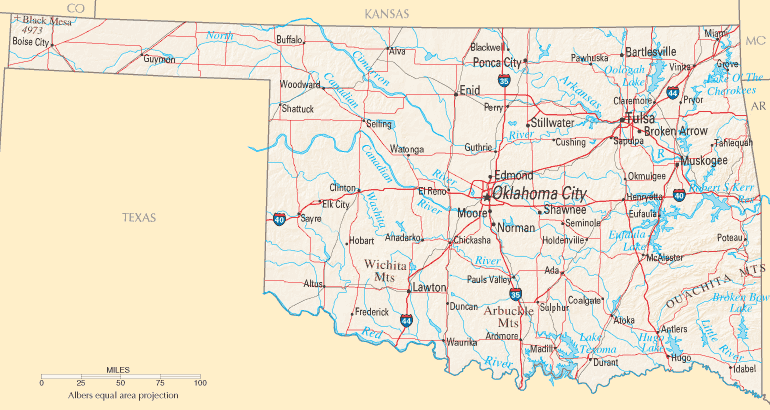 Oklahoma Map Oklahoma Map
