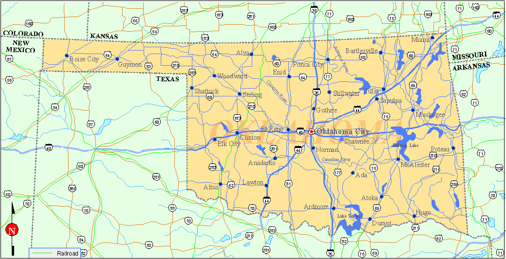 Oklahoma Map Oklahoma Map