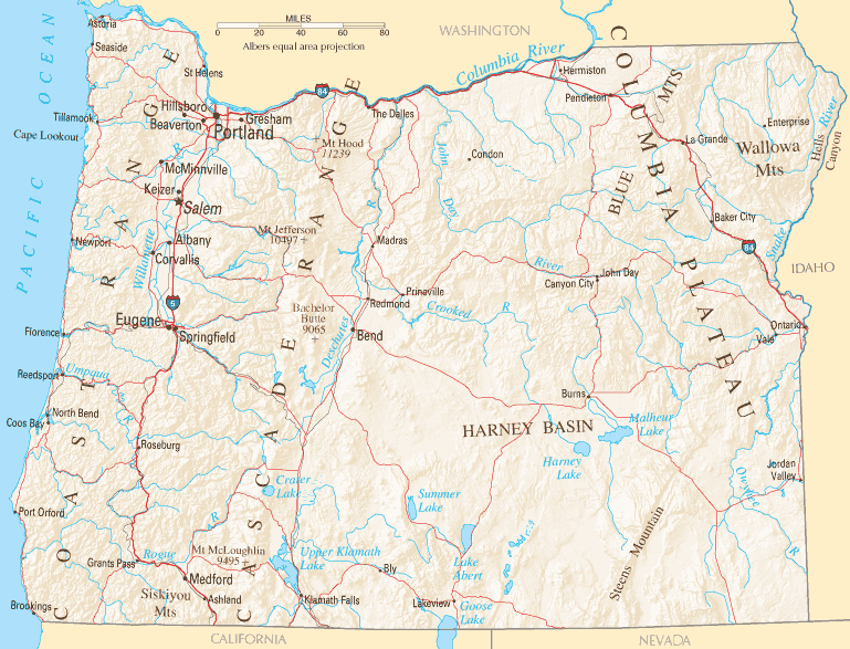 Oregon Map Oregon Map