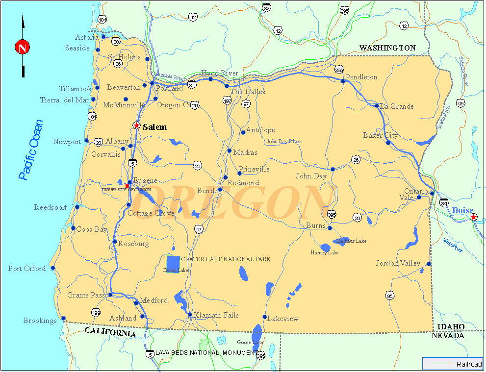 Oregon Map Oregon Map