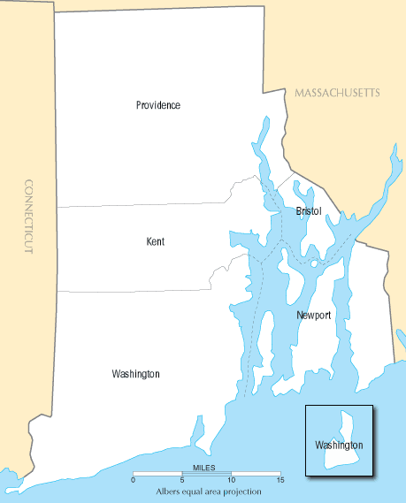 Rhode Island Counties Map Rhode Island Counties Map