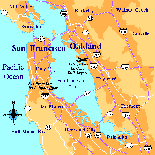San Francisco Metro Map, California San Francisco Metro Map, California
