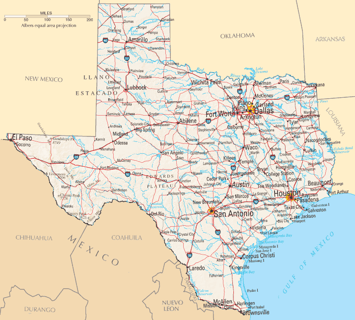Texas Map Texas Map