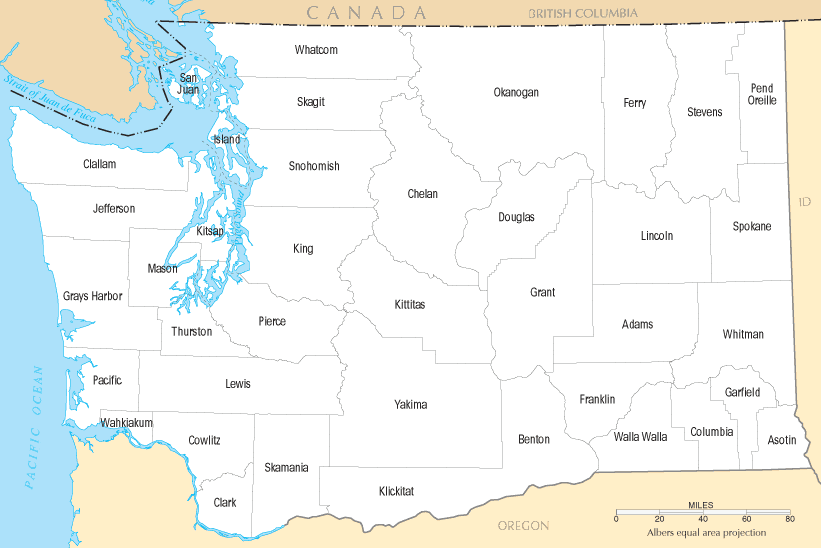 Washington Counties Map Washington Counties Map