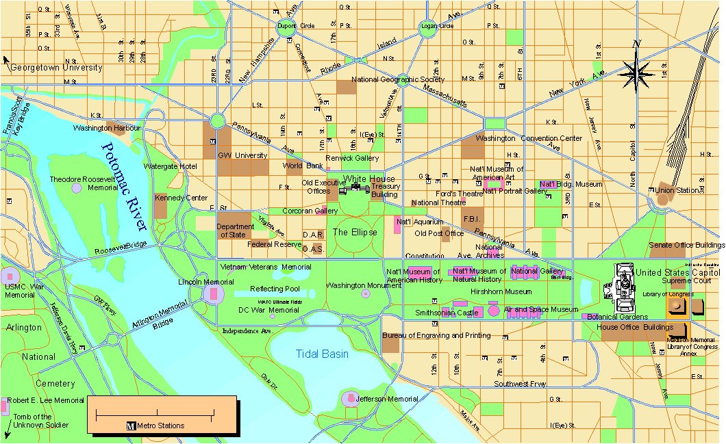 Washington DC Map, District of Columbia Washington DC Map, District of Columbia