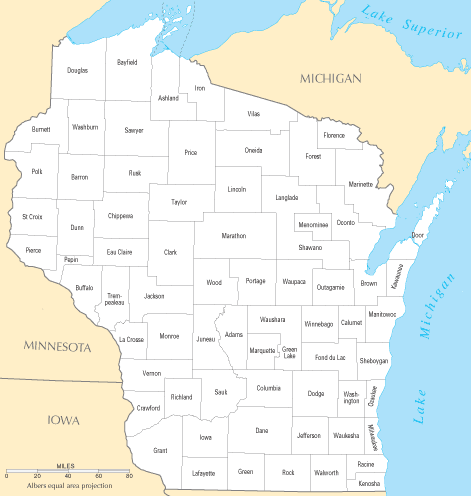 Wisconsin Counties Map Wisconsin Counties Map