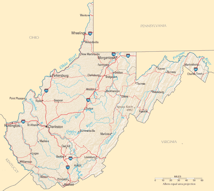 West Virginia Map West Virginia Map