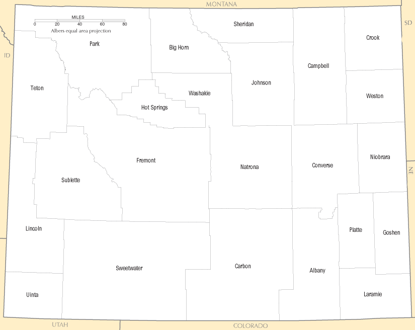 Wyoming Counties Map Wyoming Counties Map