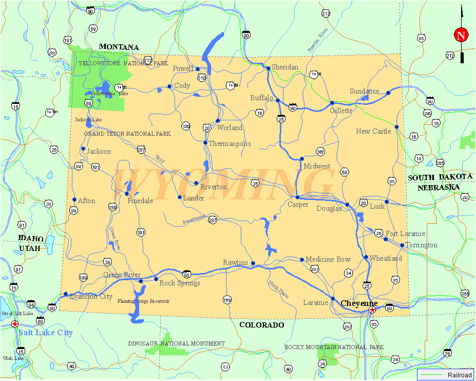 Wyoming Map Wyoming Map